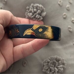 Laurana Peacock Bracelet - Enamel Copper Bangle